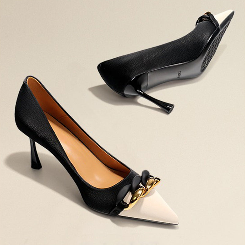 l'aise公式｜ドレスシューズ バイカラー ピンヒール laise