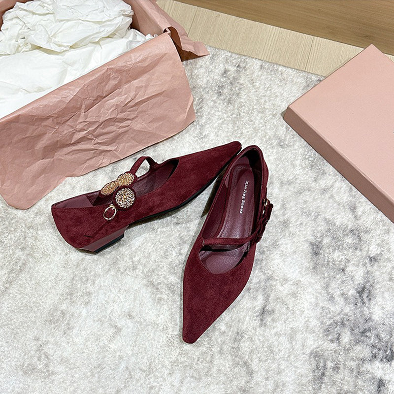 【l’aise】Urban Escape フローラブロック ローファー・スリッポン