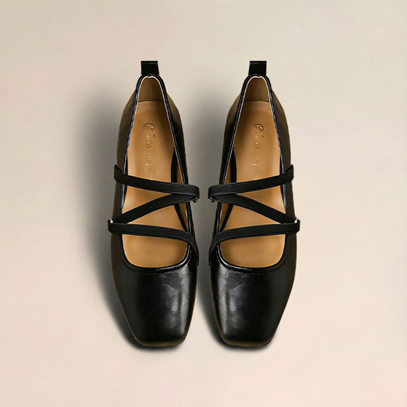 【l’aise】Everyday Elegance クロスリボーン ローファー