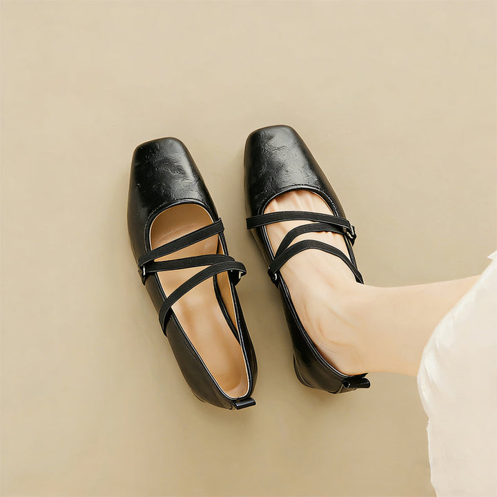 【l’aise】Everyday Elegance クロスリボーン ローファー