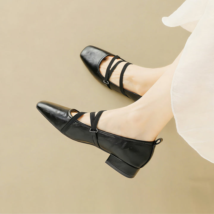 【l’aise】Everyday Elegance クロスリボーン ローファー