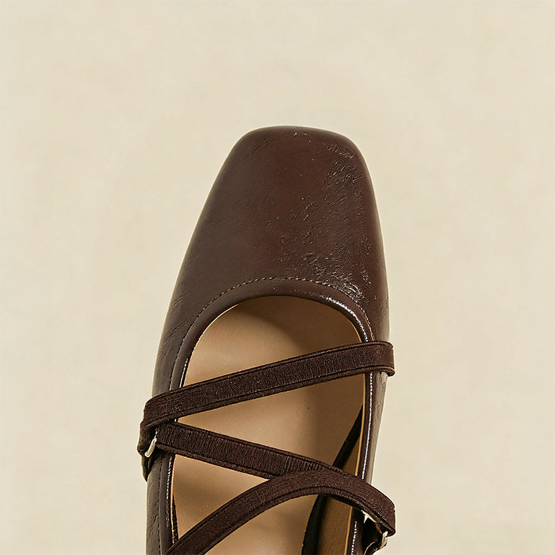 【l’aise】Everyday Elegance クロスリボーン ローファー