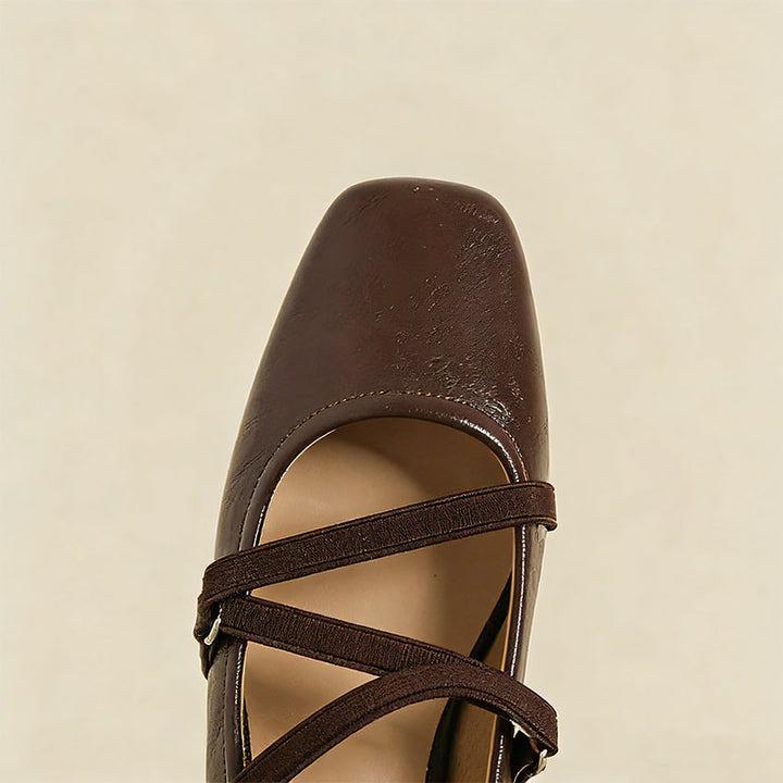 【l’aise】Everyday Elegance クロスリボーン ローファー