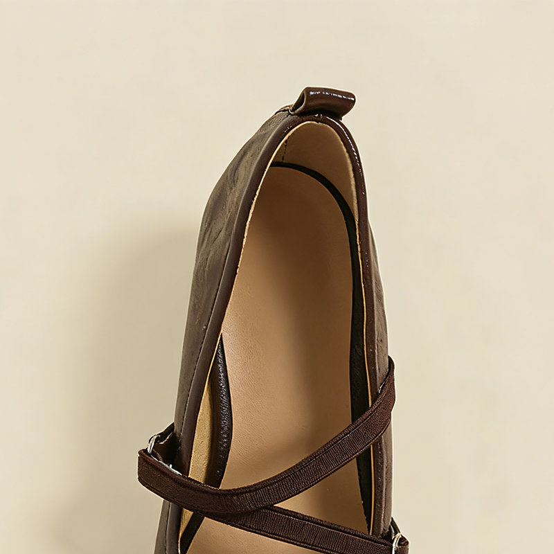 【l’aise】Everyday Elegance クロスリボーン ローファー