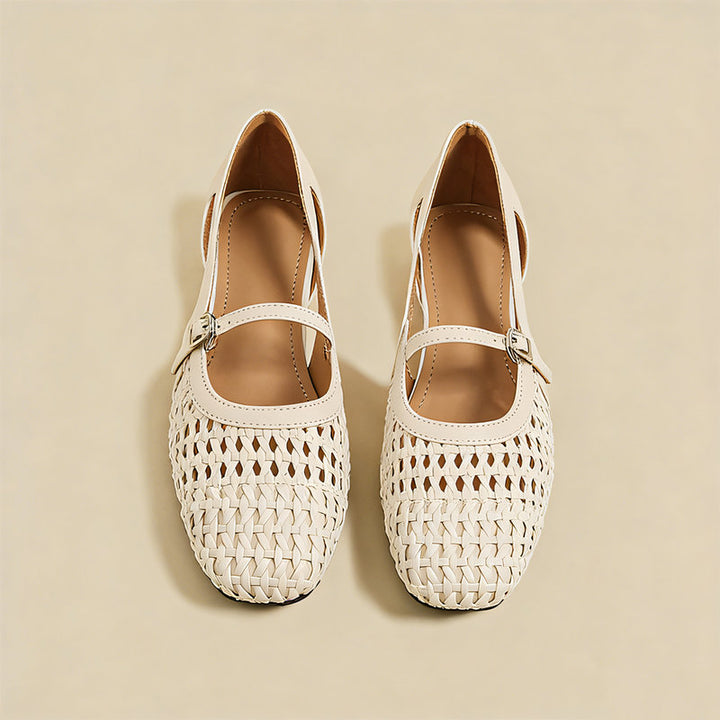 【l’aise】Everyday Elegance エアリーメッシュ ローファー