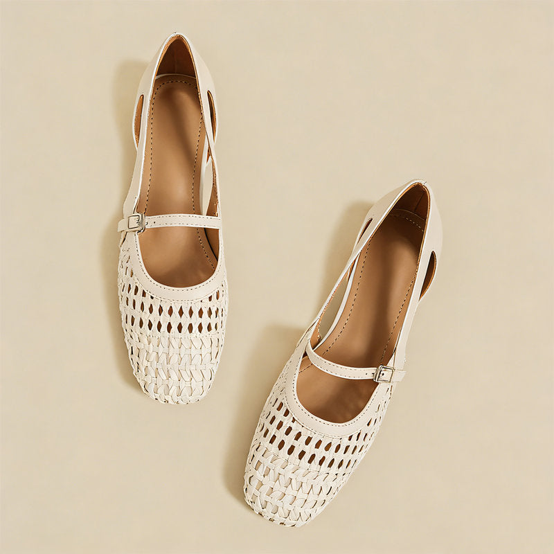 【l’aise】Everyday Elegance エアリーメッシュ ローファー