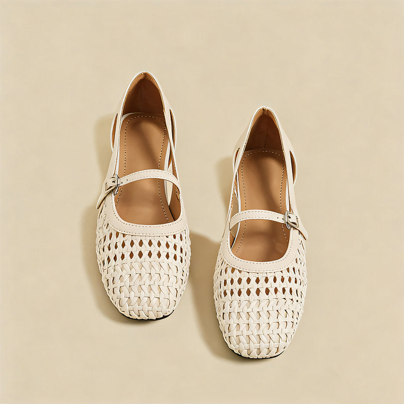 【l’aise】Everyday Elegance エアリーメッシュ ローファー