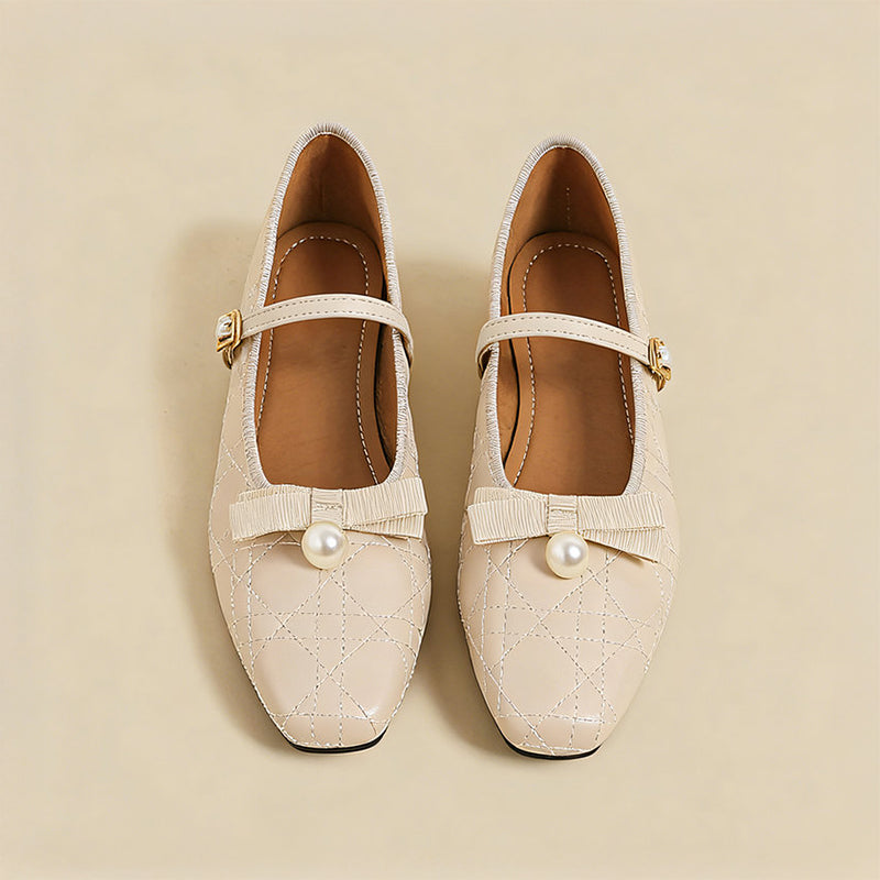 【l’aise】Chic Moments パールリュクス ローファー