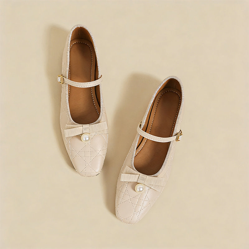 【l’aise】Chic Moments パールリュクス ローファー