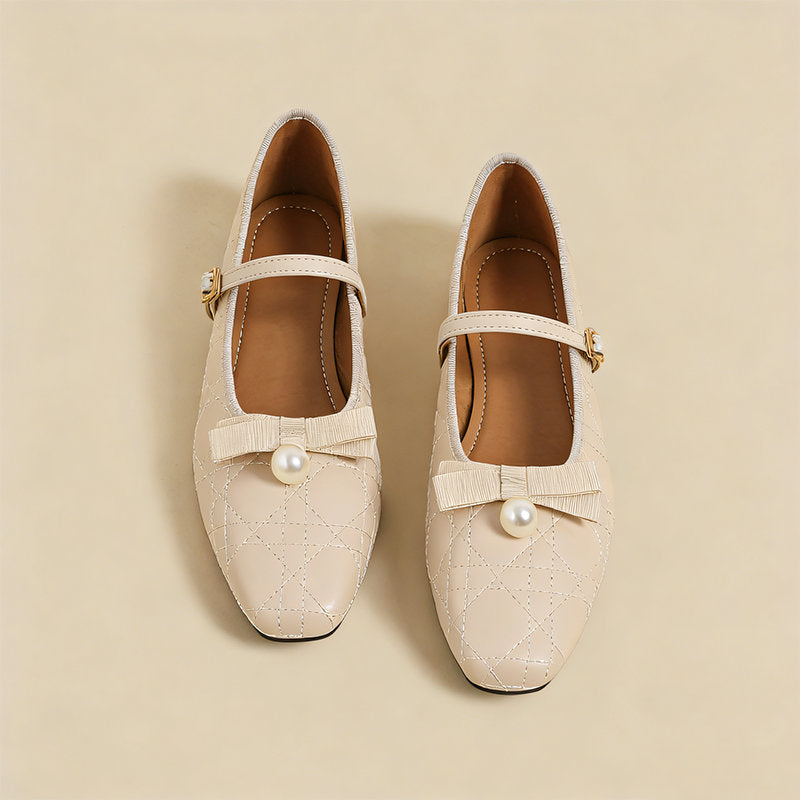 【l’aise】Chic Moments パールリュクス ローファー