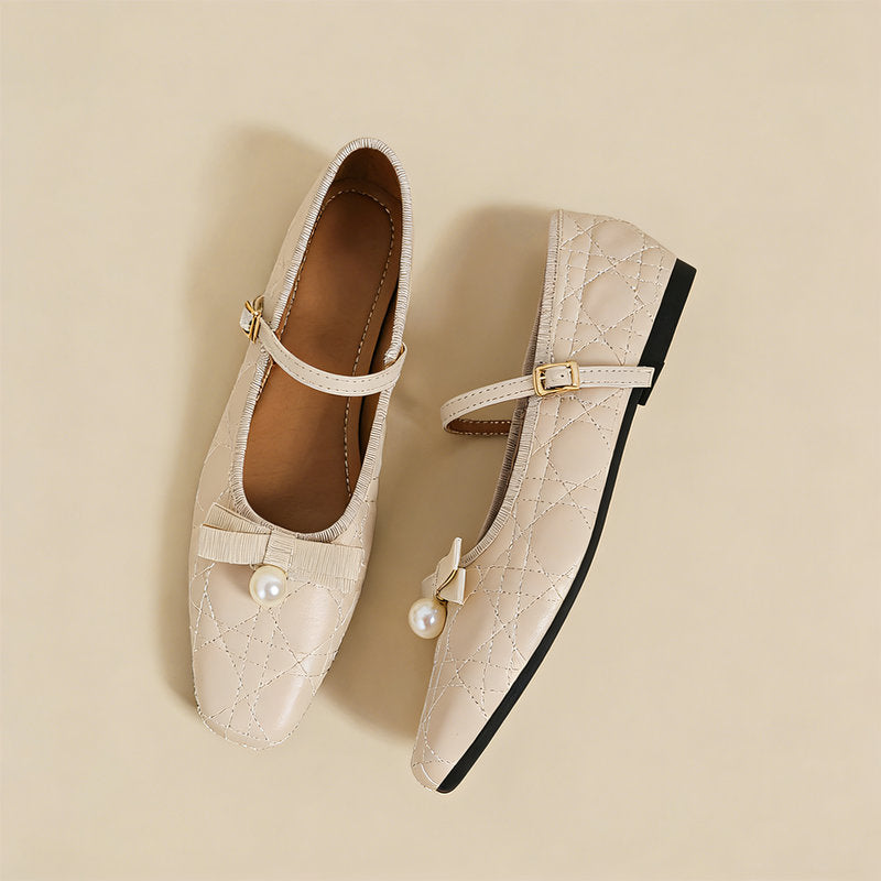 【l’aise】Chic Moments パールリュクス ローファー