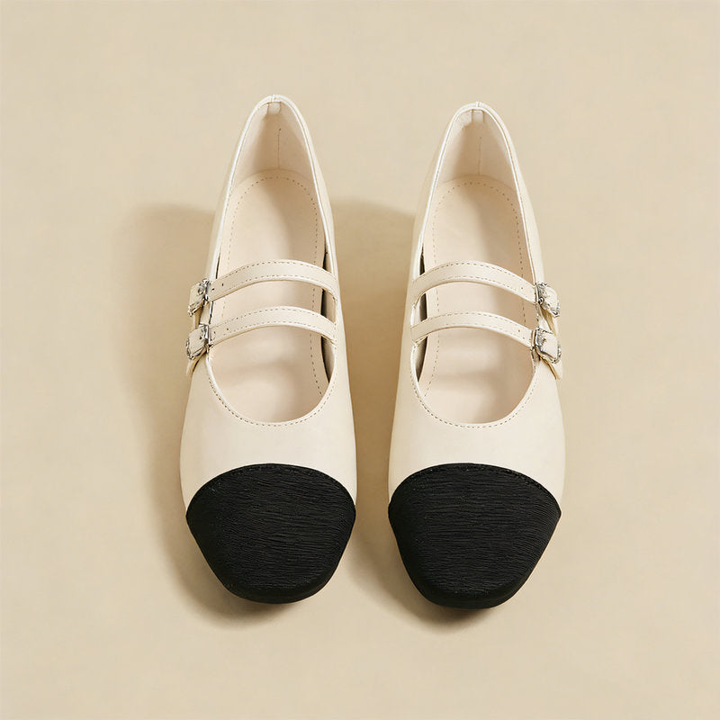 "【l’aise】Chic Moments デュアルトーン ローファー  "