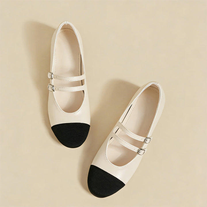 "【l’aise】Chic Moments デュアルトーン ローファー  "