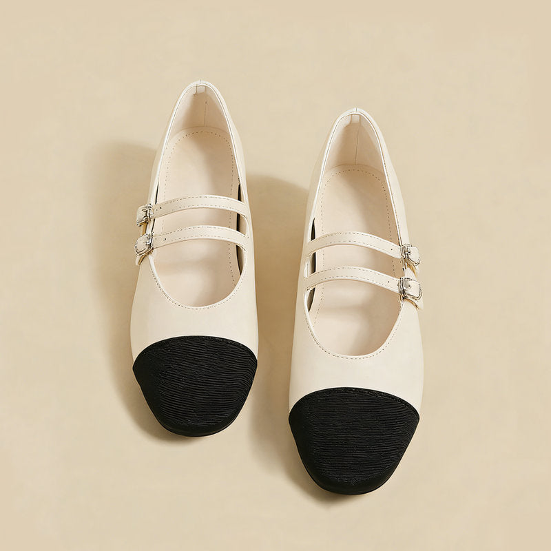 "【l’aise】Chic Moments デュアルトーン ローファー  "