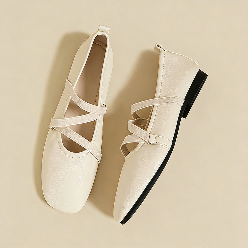 【l’aise】Everyday Elegance クロスムーブ ローファー