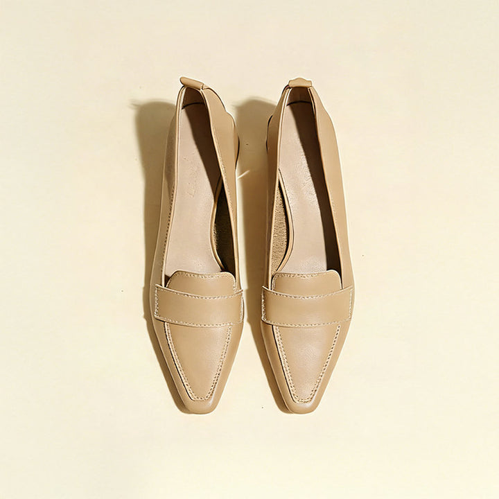 【l’aise】Everyday Elegance シルキークリーム ローファー