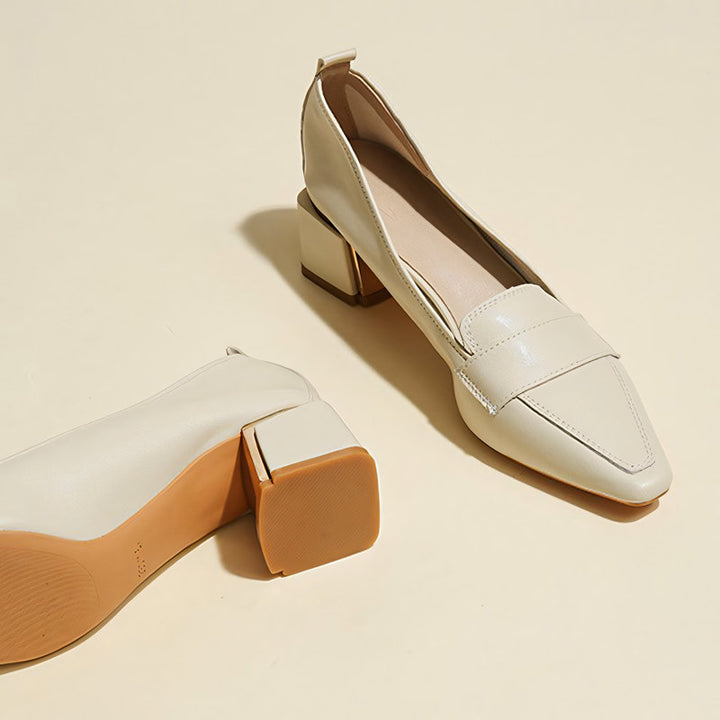 【l’aise】Everyday Elegance シルキークリーム ローファー