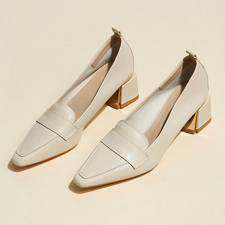 【l’aise】Everyday Elegance シルキークリーム ローファー