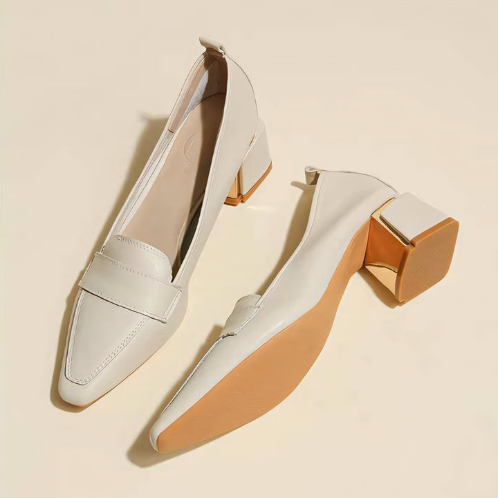 【l’aise】Everyday Elegance シルキークリーム ローファー