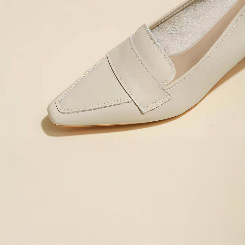 【l’aise】Everyday Elegance シルキークリーム ローファー