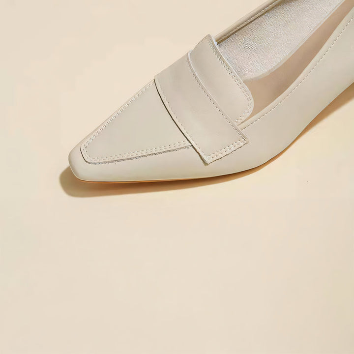 【l’aise】Everyday Elegance シルキークリーム ローファー