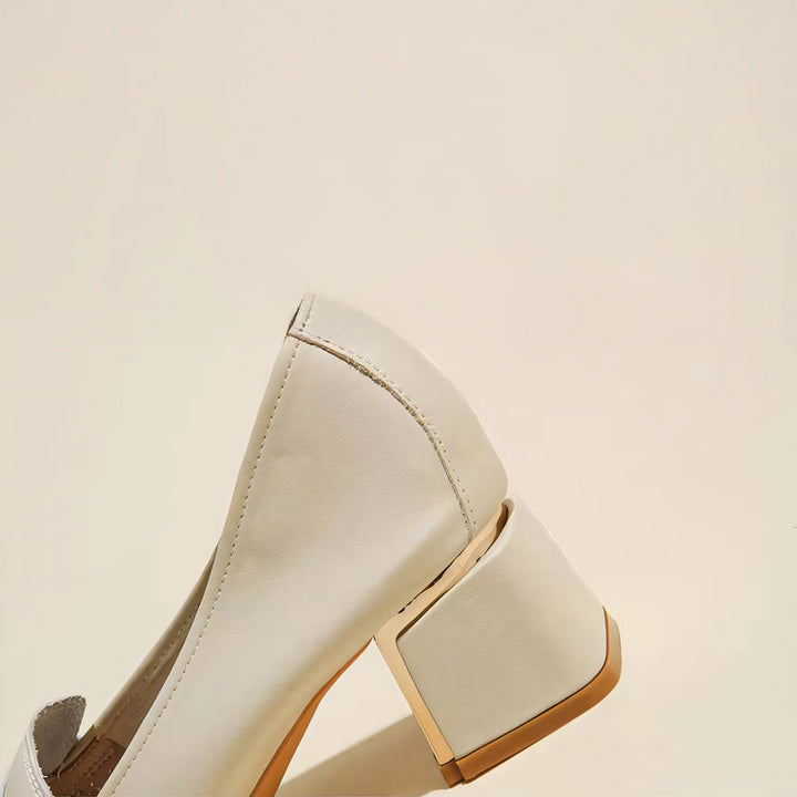 【l’aise】Everyday Elegance シルキークリーム ローファー