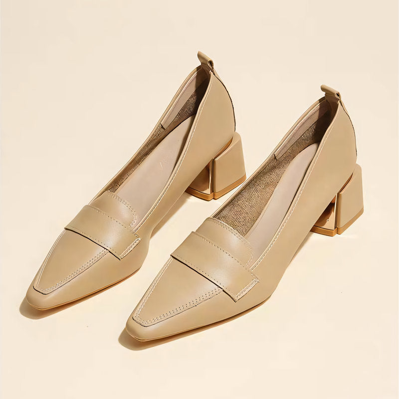 【l’aise】Everyday Elegance シルキークリーム ローファー