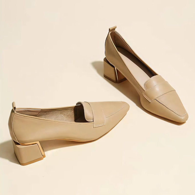 【l’aise】Everyday Elegance シルキークリーム ローファー