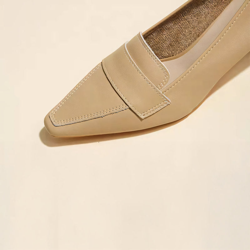 【l’aise】Everyday Elegance シルキークリーム ローファー