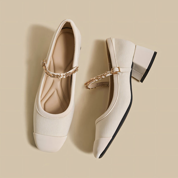 【l’aise】Chic Moments ゴールドチェーン ローファー