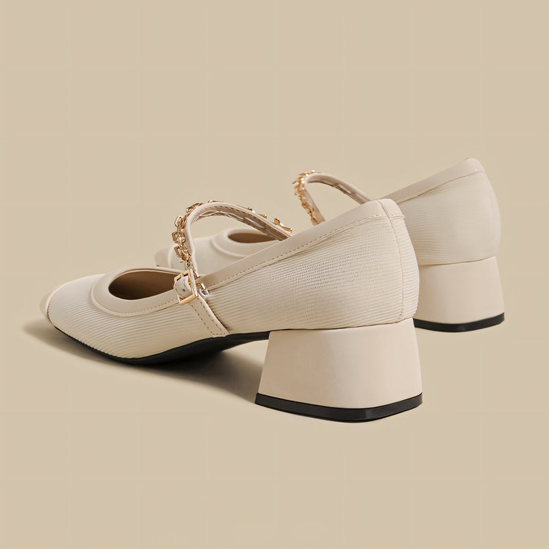 【l’aise】Chic Moments ゴールドチェーン ローファー