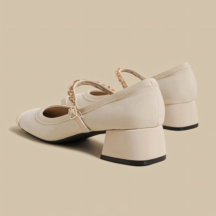 【l’aise】Chic Moments ゴールドチェーン ローファー