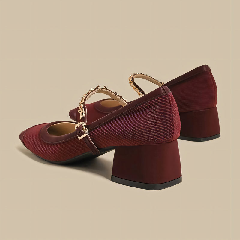 【l’aise】Chic Moments ゴールドチェーン ローファー