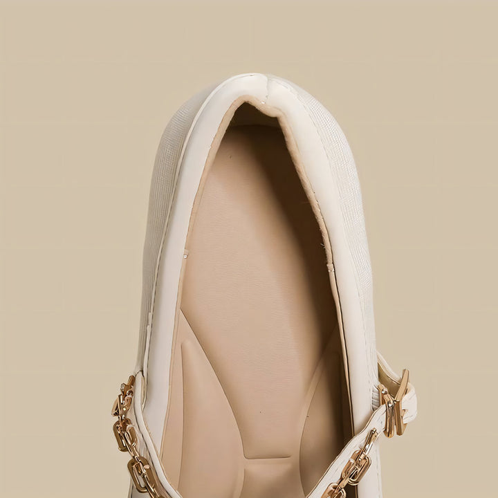 【l’aise】Chic Moments ゴールドチェーン ローファー