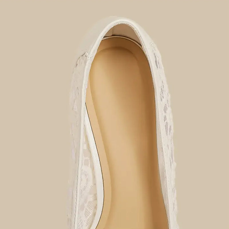 【l’aise】Chic Moments レースリボン ローファー