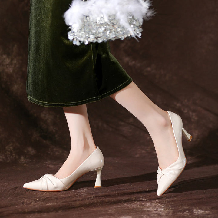 【l’aise】Everyday Elegance ヴェロア パンプス