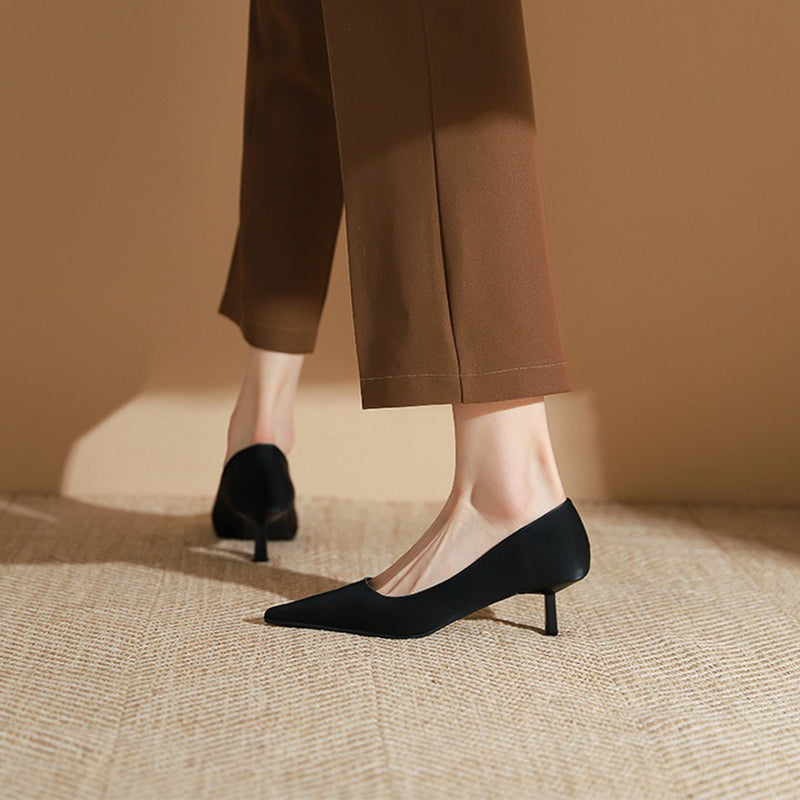 【l’aise】Everyday Elegance  キトゥンヒール パンプス