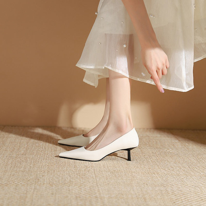 【l’aise】Everyday Elegance  キトゥンヒール パンプス