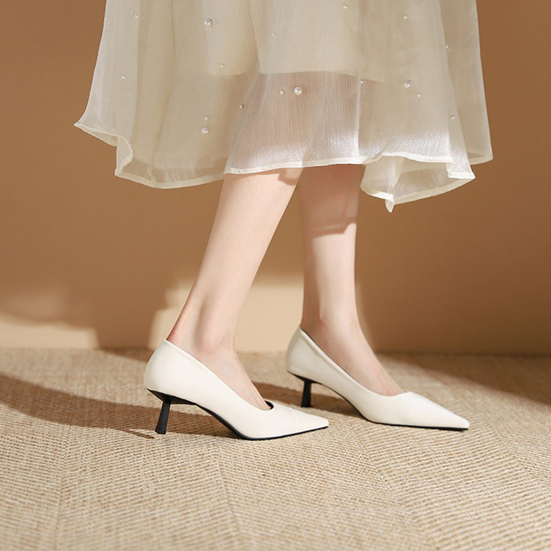 【l’aise】Everyday Elegance  キトゥンヒール パンプス