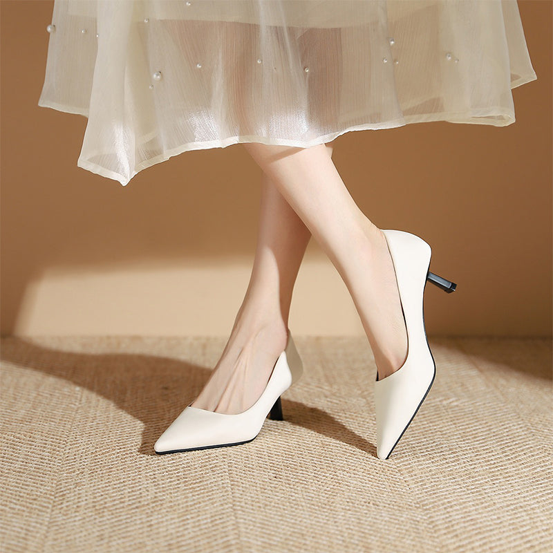 【l’aise】Everyday Elegance  キトゥンヒール パンプス