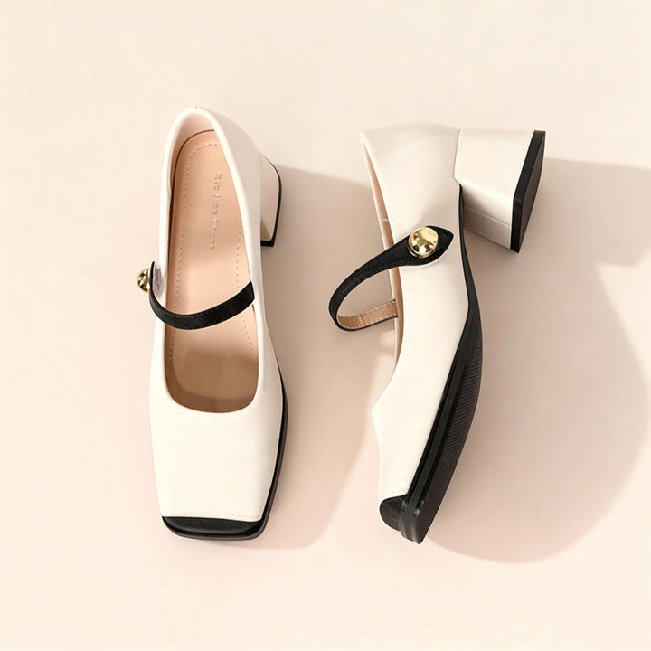 【l’aise】Everyday Elegance スクエアトゥ パンプス