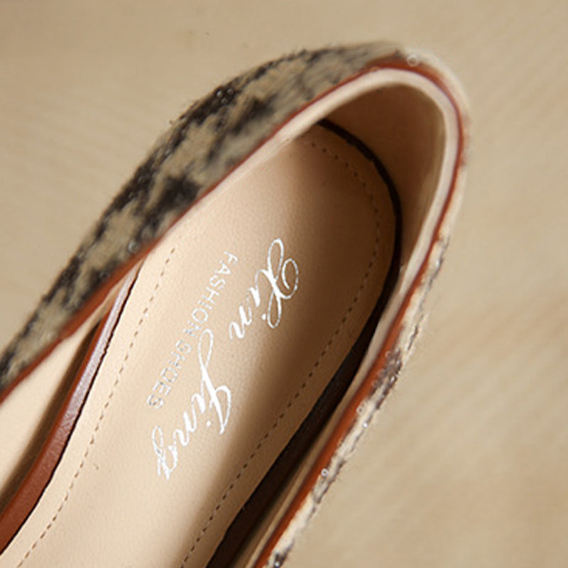 【l’aise】Chic Moments チェック パンプス
