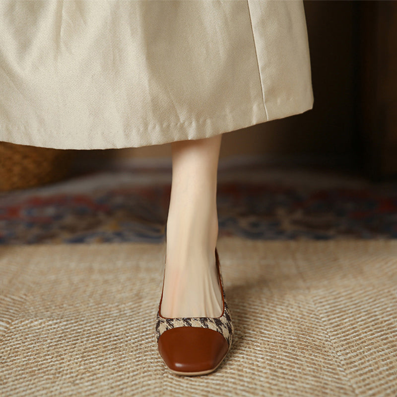 【l’aise】Chic Moments チェック パンプス