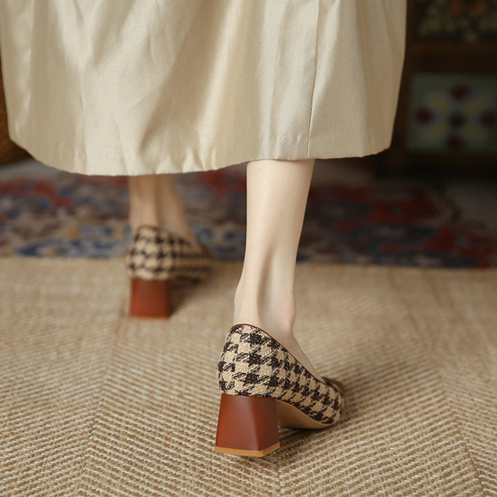 【l’aise】Chic Moments チェック パンプス