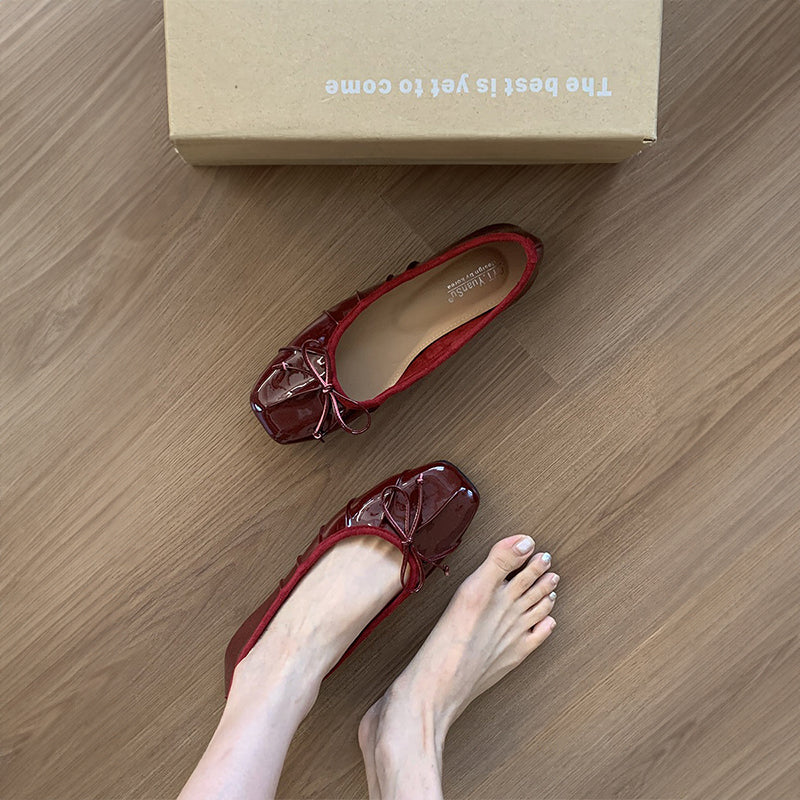 【l’aise】Effortless Allure リュミエールリボン バレエシューズ