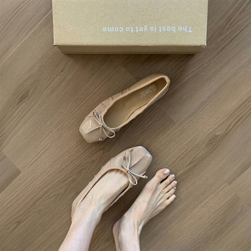 【l’aise】Effortless Allure リュミエールリボン バレエシューズ