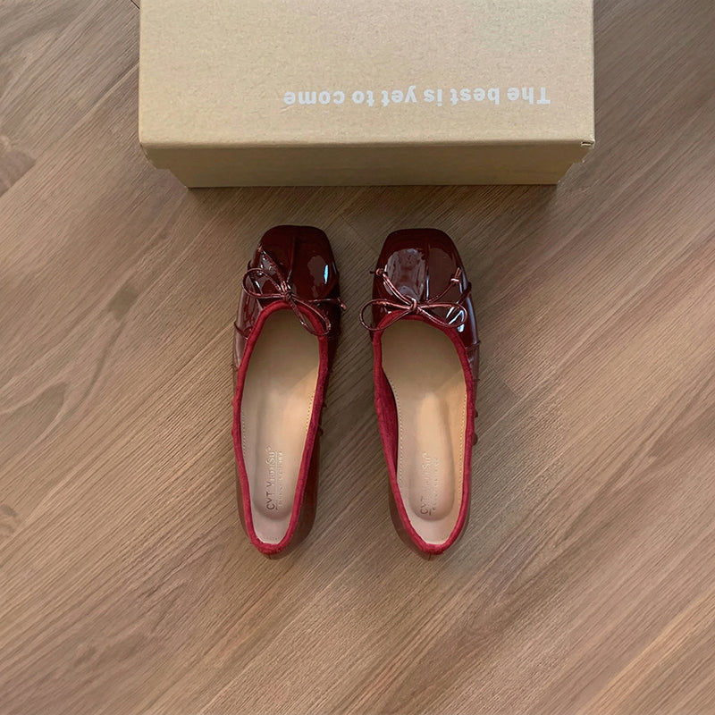 【l’aise】Effortless Allure リュミエールリボン バレエシューズ