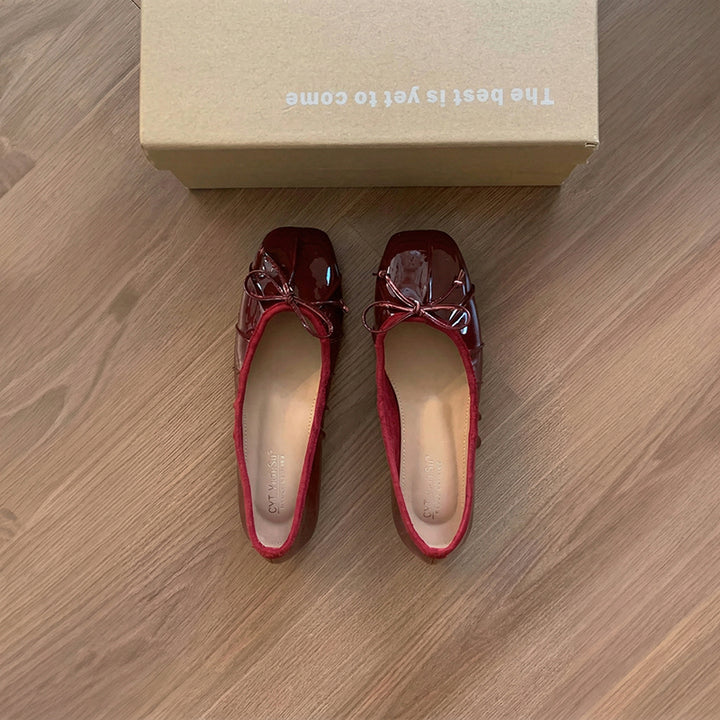 【l’aise】Effortless Allure リュミエールリボン バレエシューズ