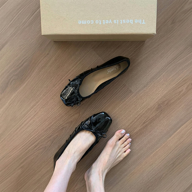 【l’aise】Effortless Allure リュミエールリボン バレエシューズ